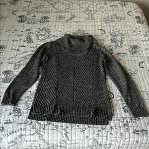 Gray Turtleneck Sweater